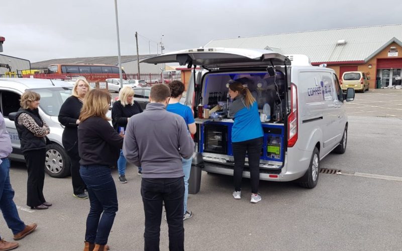 Coffee Blue Van Queue Coffee Blue Van Queue