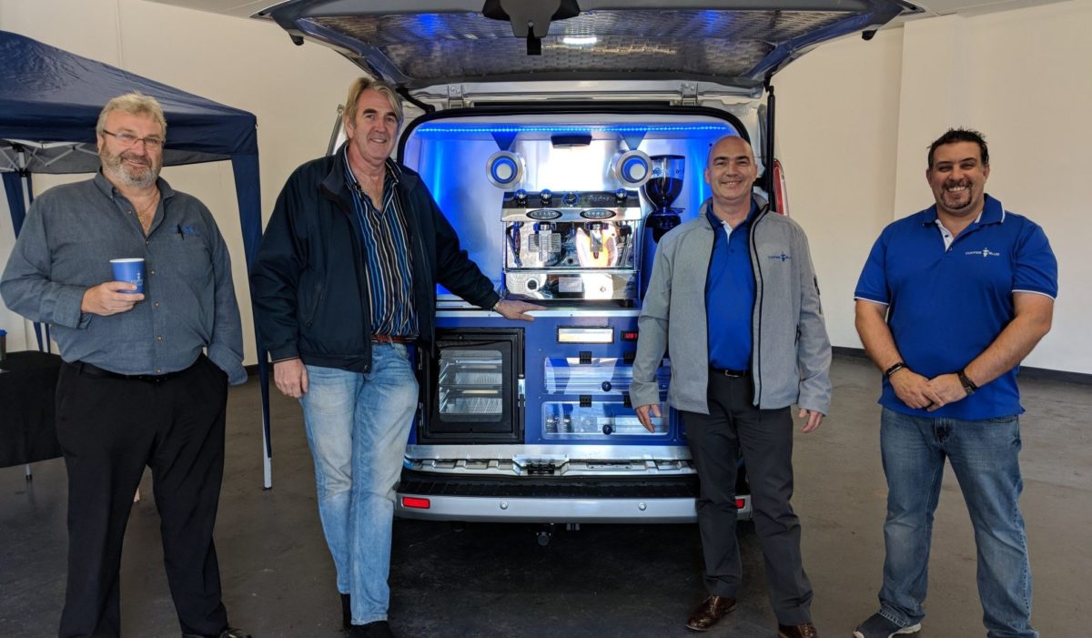 Coffee Blue Van and Team Coffee Blue Van and Team